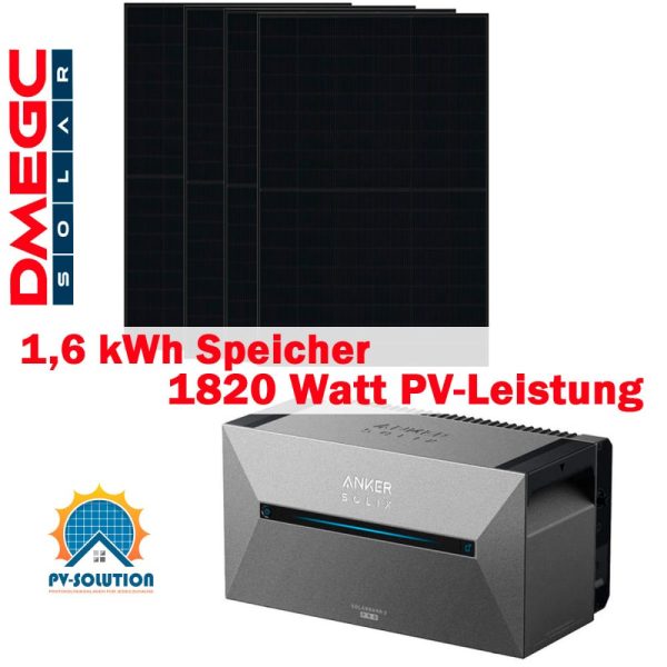 Balkonkraftwerk Anker Solix Pro 2 Komplettset mit 4x PV-Modulen
