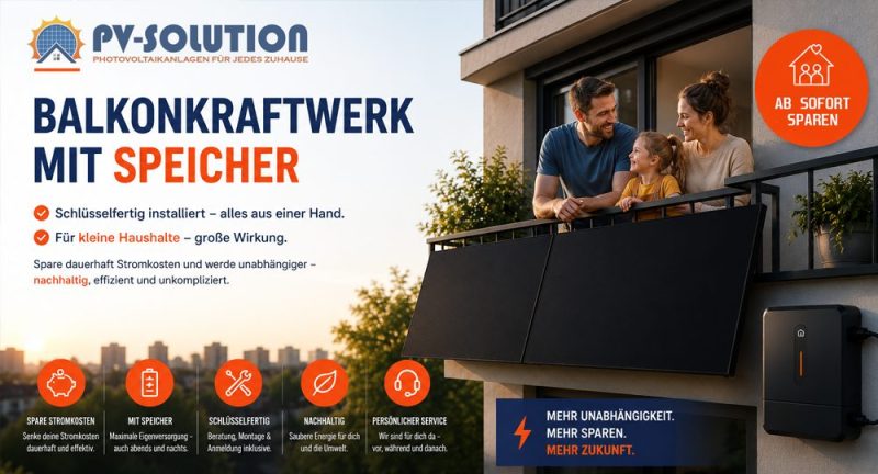 Balkonkraftwerk mit Speicher